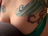 Sweet tattooed exgirlfriend Sailor giving lap dance to a lucky hunk